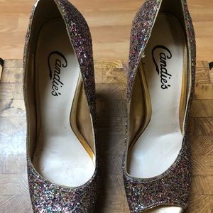 Candies glittery heels ..decent condition and very cute shoes